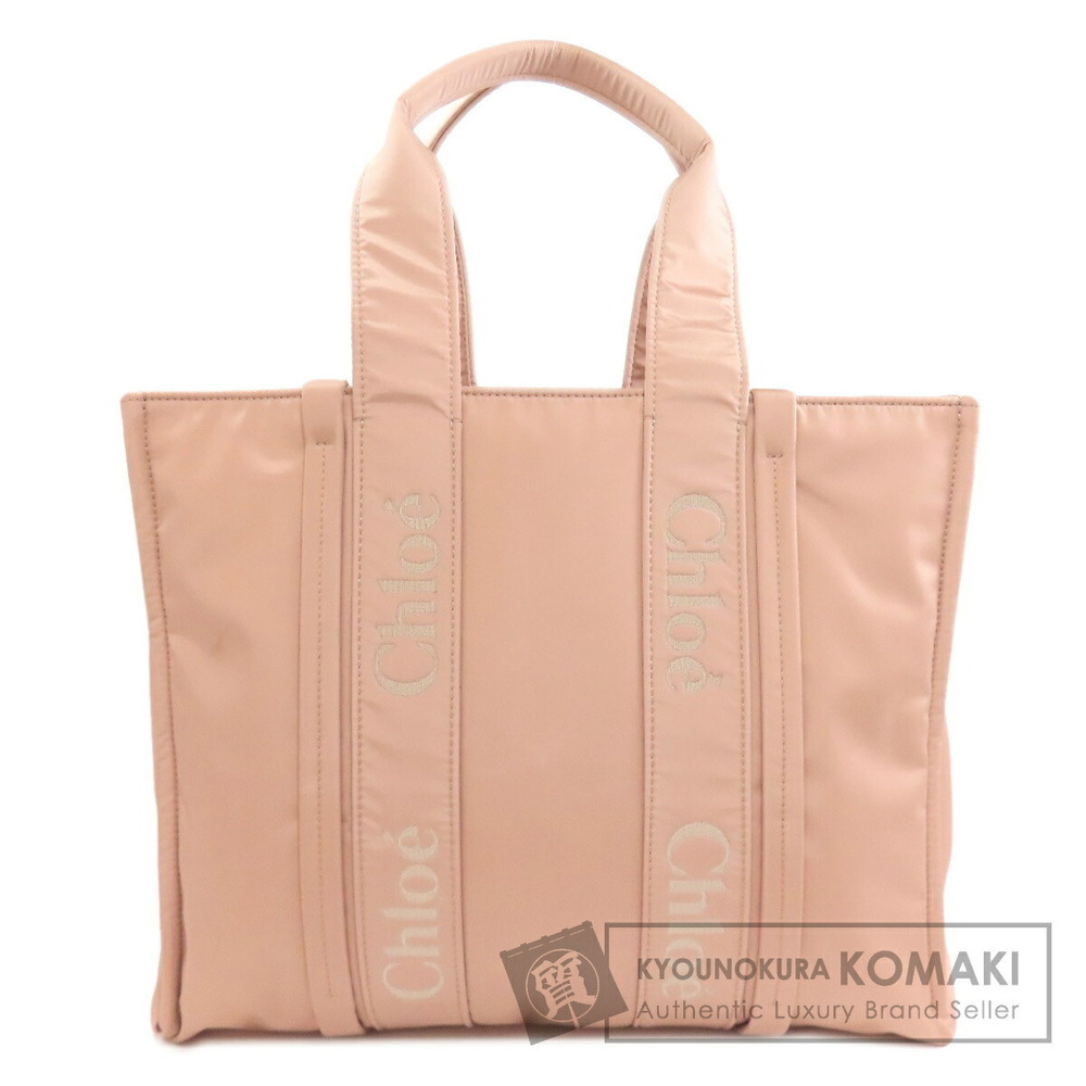 Chloe Logo Rose Pink Tote Bag Nylon